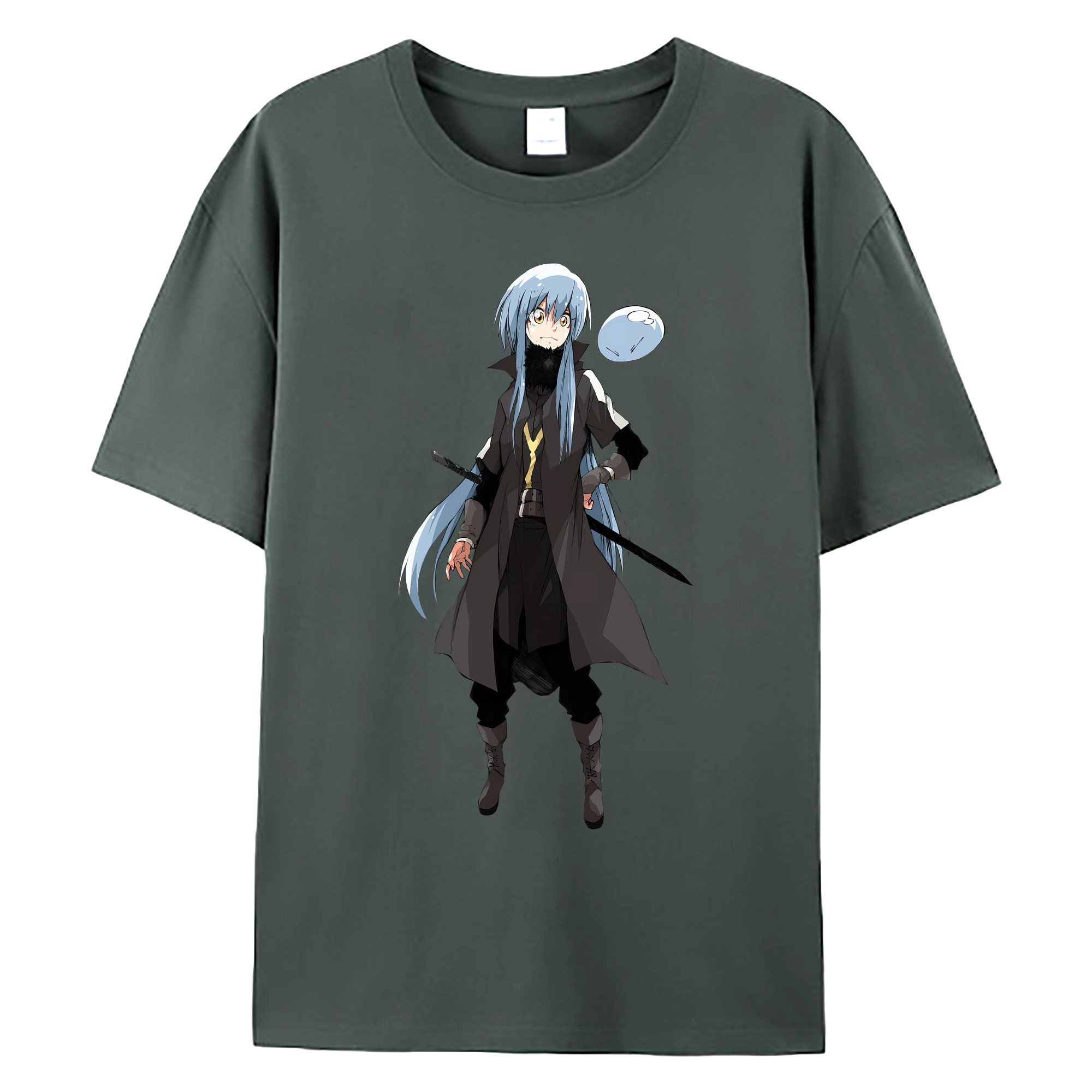 （画像用） 転スラ Regarding Reincarnated to Slime 綿100％ メンズ半袖Tシャツ｜肌触りやわらか＆通気性